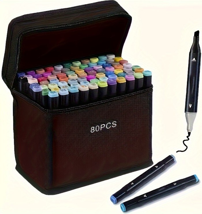 Art Marker Set, 80 Colors