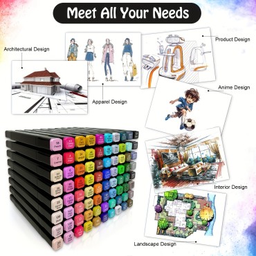 Art Marker Set, 80 Colors