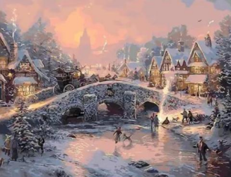 Ziemas ciems 50x40 cm