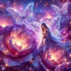 Fairy Girl with Butterflies 30x30 cm