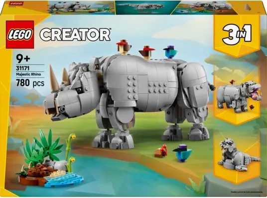 31171 LEGO Creator Metsloomad: majesteetlik ninasarvik koos lindudega