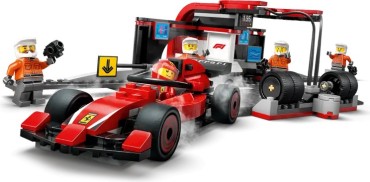 60443 LEGO City F1® pitstops un autotehniķi ar Ferrari auto