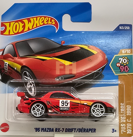 2025-163-JBB57 Hot Wheels '95 Mazda RX-7 Drift (2nd Color)