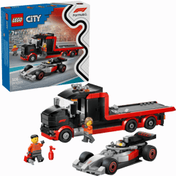 60493 LEGO City F1® parodomasis sunkvežimis su „Audi“ F1® bolidu