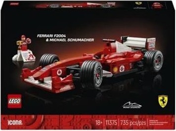 11375 LEGO Icons „Ferrari F2004“ ir Michael Schumacher