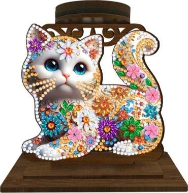 Cat shaped diamond painting