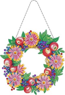 Hanging Floral Wreath Diamond Painting Kit