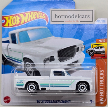 2024. gada - 155. gada - HTD76 Hot Wheels ´63 STUDEBAKER ČEMPIONĀTS