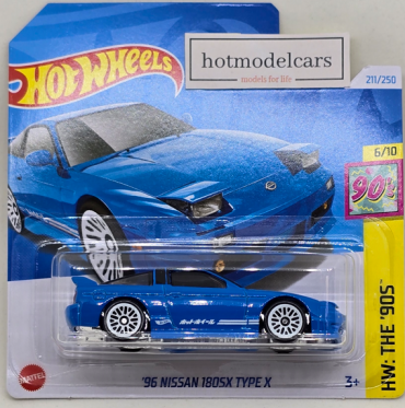 2024. gada 211. gada modelis HTB08 Hot Wheels (96. gada) NISSAN 180SX TYPE X