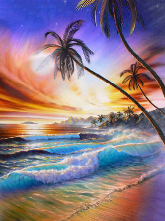 Palm trees 30x40 cm