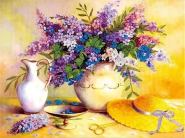 Flowers in a vase 25x20 cm