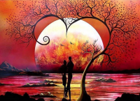 Medinė širdis 60x40 cm