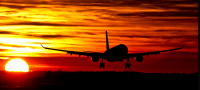 Airplane at Sunset 40x30 cm