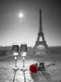 Champagne glasses with rose 40x40 cm
