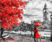 Woman with an umbrella 40x30 cm